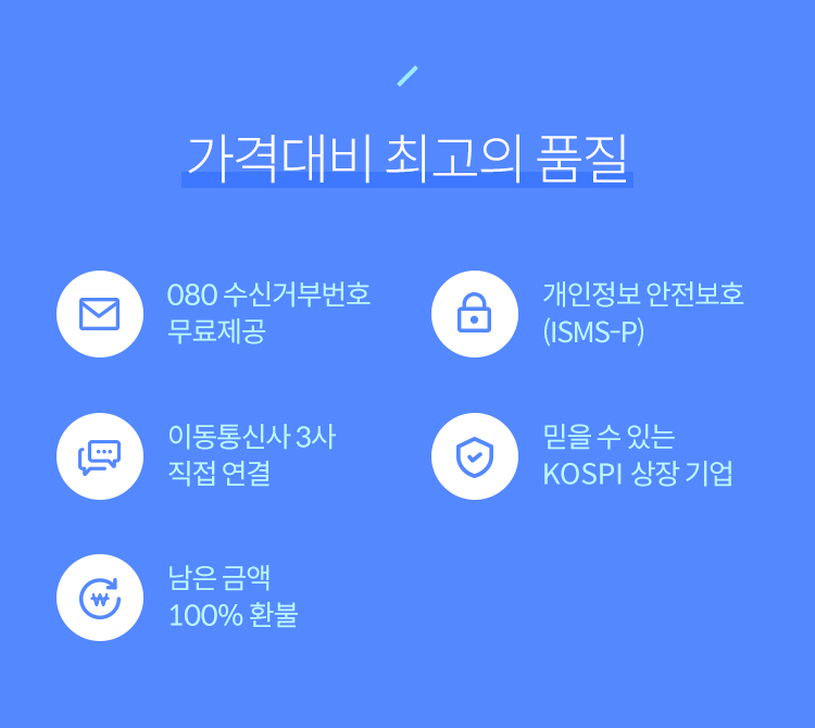 가격대비 최고의 품질